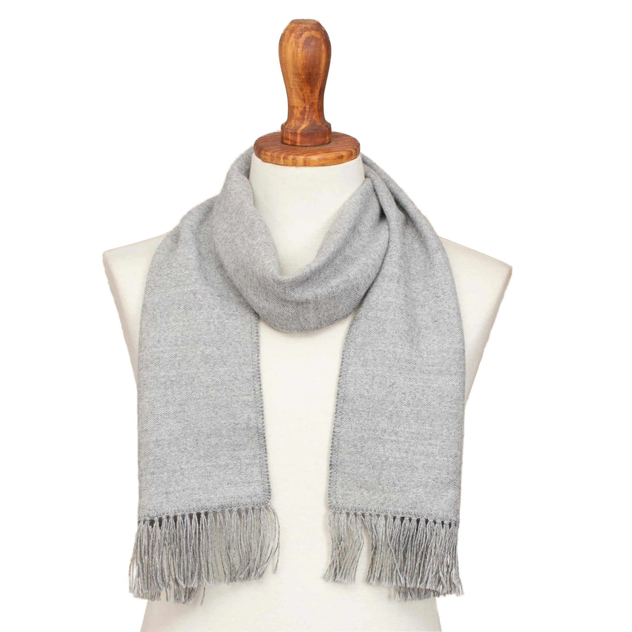 Alpaca Scarf from Peru - "Winter Chic in Smoke"