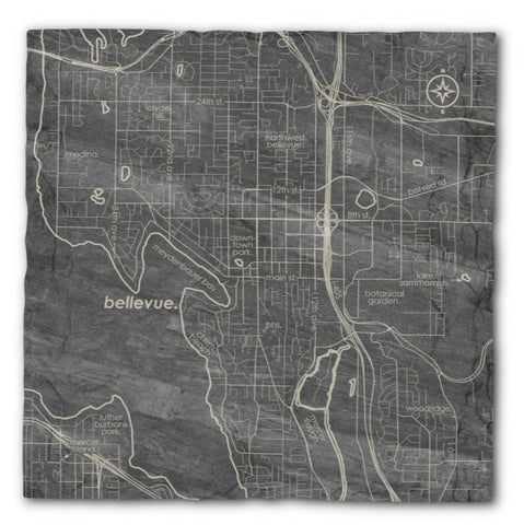 Home Town Maps 11x11 Serving Slate